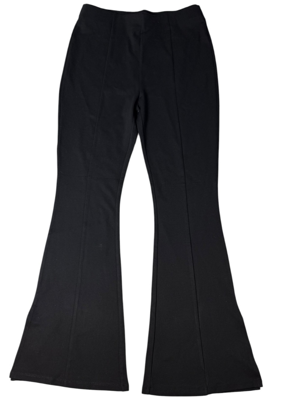 NWT Shinestar Black Pull-On Flare Knit Pants Size Large